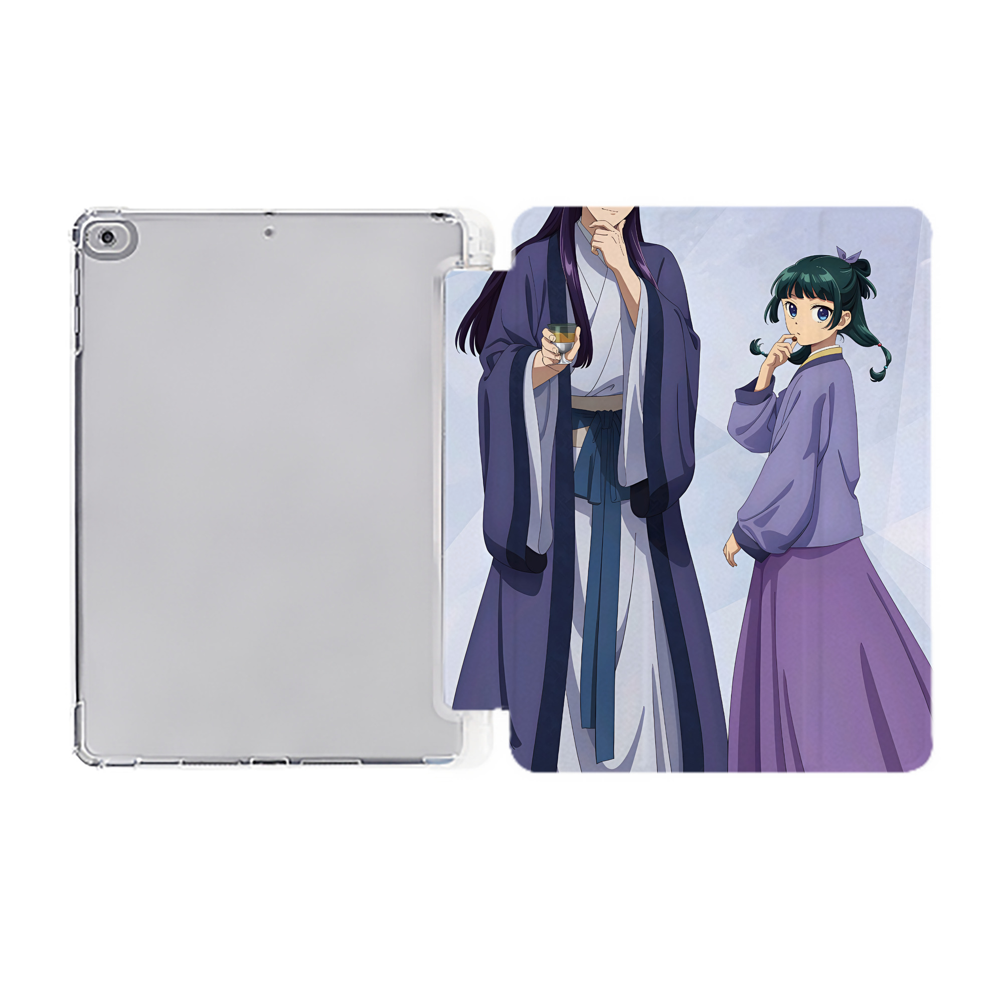 （画像用） 薬屋のひとりごと The Apothecary Diaries IPad ケース ペン収納付き 三つ折りスタンド PUレザー×シリコン 対応機種9.5/10.5/10.9インチ